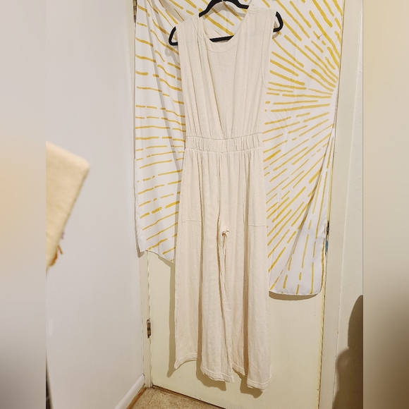 FP Beach free people cream jumpsuit s - Picture 4 of 12